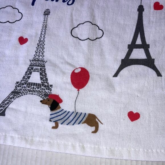 TAKE ME TO PARIS Kitchen Towel Dachshund Red Balloon in Paris 25 x 16 inches - Picture 2 of 10